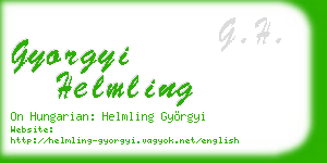 gyorgyi helmling business card